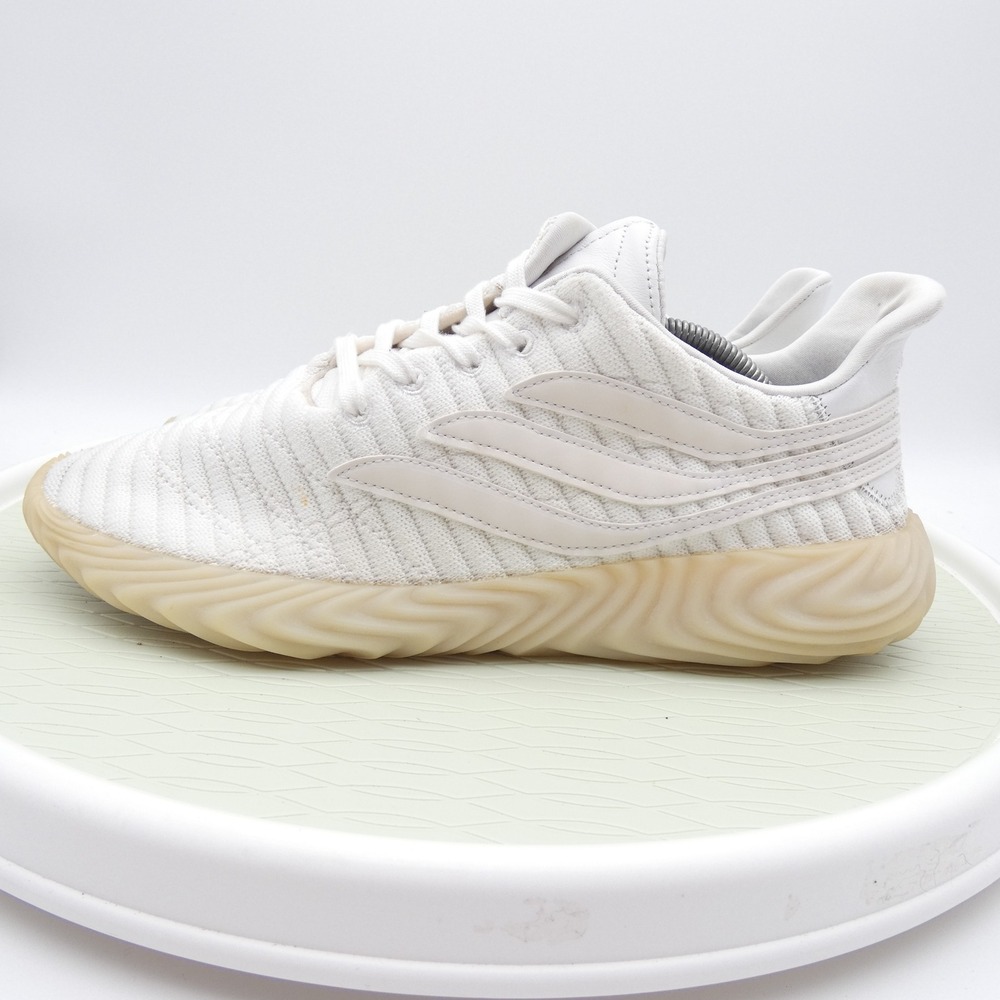 Adidas Sobakov Crystal White Chalk White Gum B41955 Mens Size 12 Low Top Sneaker